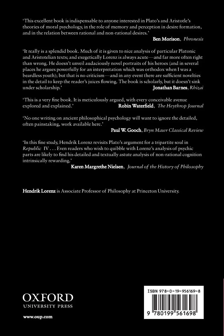 Rückseite: 9780199561698 | The Brute Within | Appetitive Desire in Plato and Aristotle | Buch