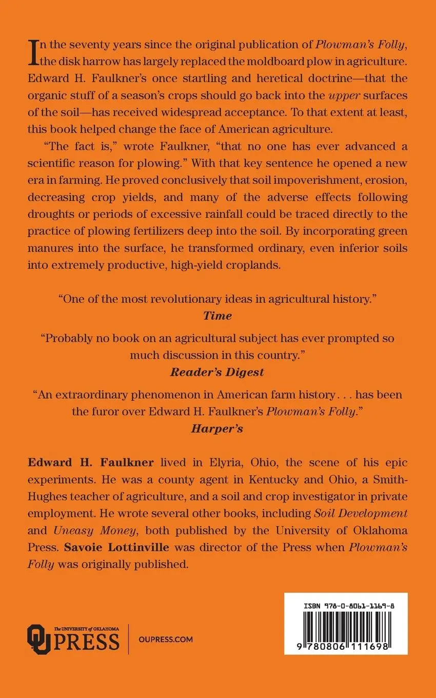 Rückseite: 9780806111698 | Plowman's Folly | Edward H. Faulkner | Taschenbuch | Englisch