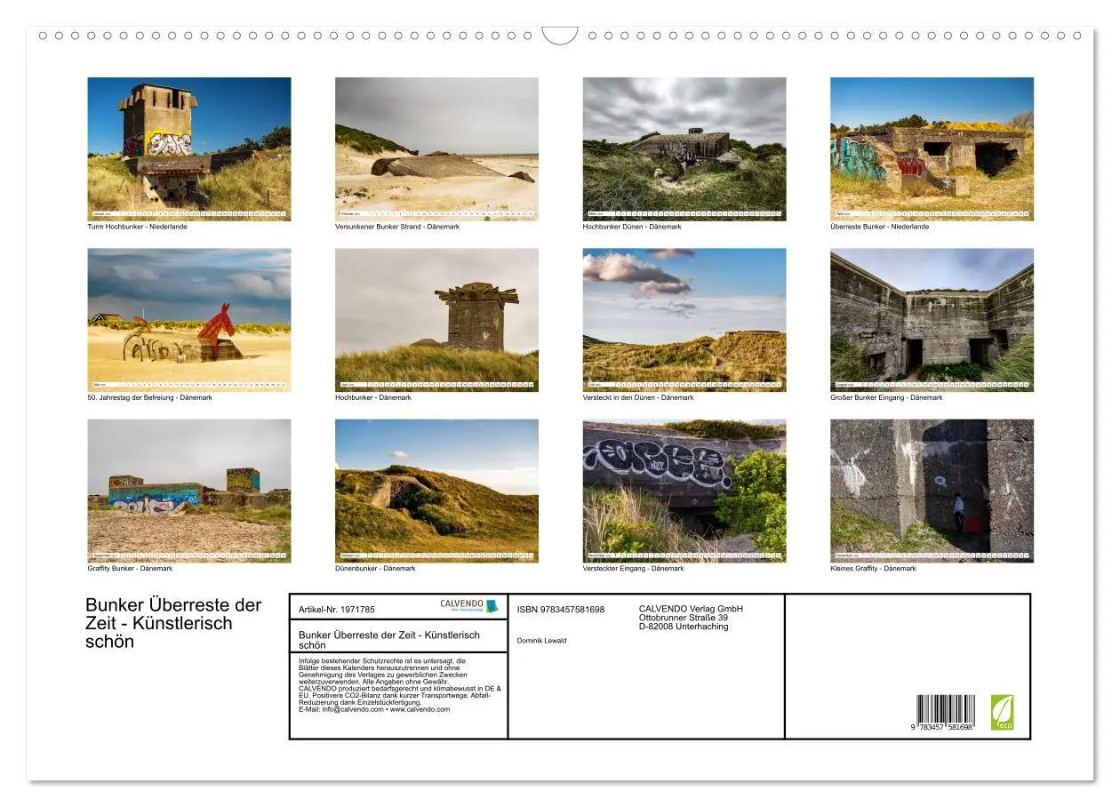 Bild: 9783457581698 | Bunker Überreste der Zeit - Künstlerisch schön (Wandkalender 2026...
