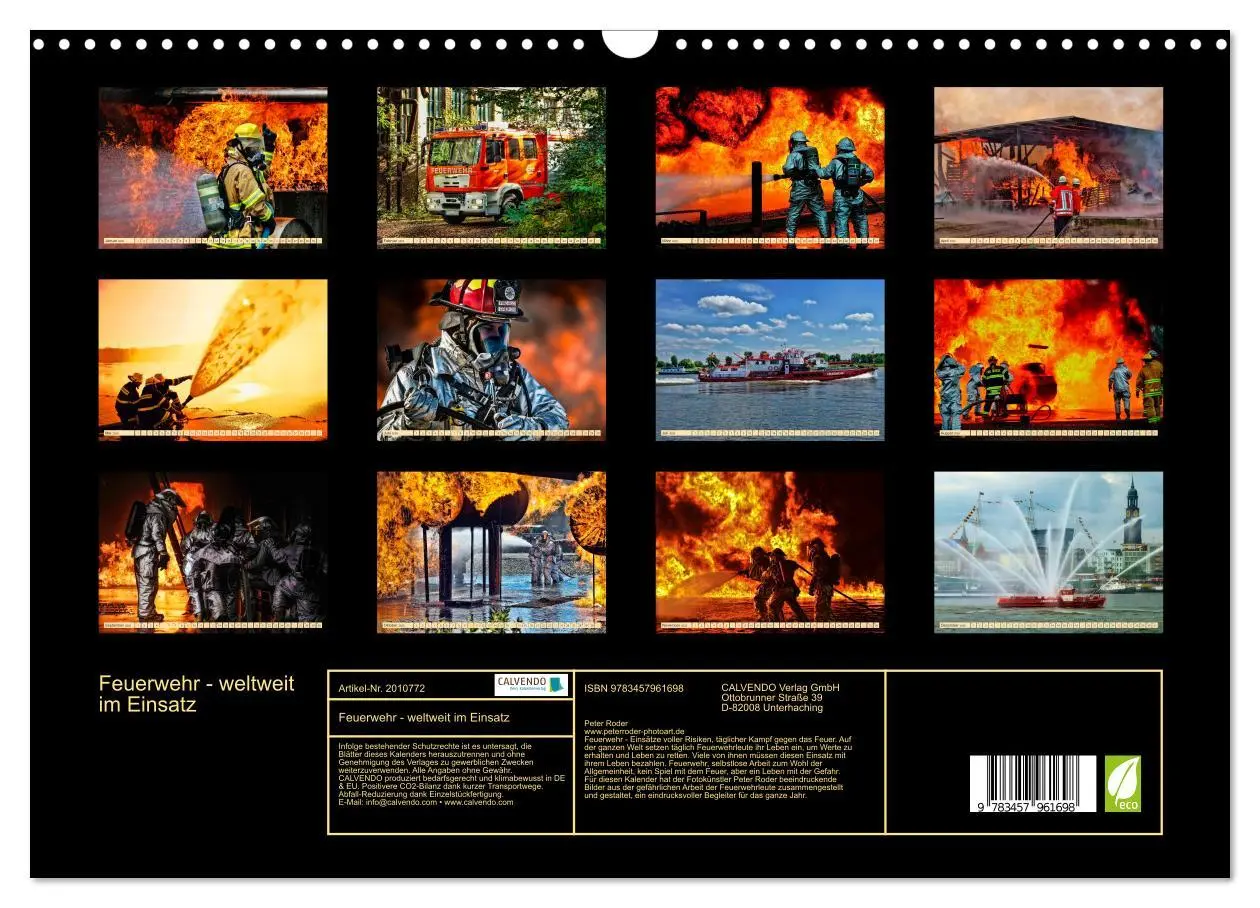 Bild: 9783457961698 | Feuerwehr - weltweit im Einsatz (Wandkalender 2026 DIN A3 quer),...