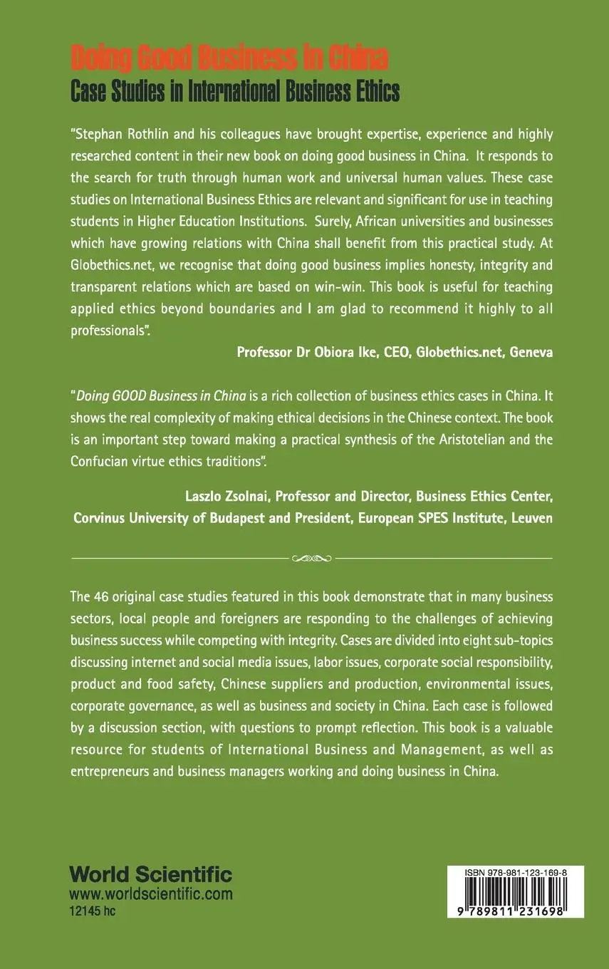 Rückseite: 9789811231698 | DOING GOOD BUSINESS IN CHINA | Dennis Mccann &amp; Parissa Stephan Rothlin