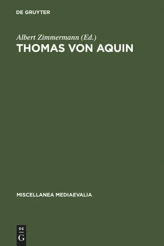 Cover: 9783110111798 | Thomas von Aquin | Werk und Wirkung im Licht neuerer Forschungen | XI