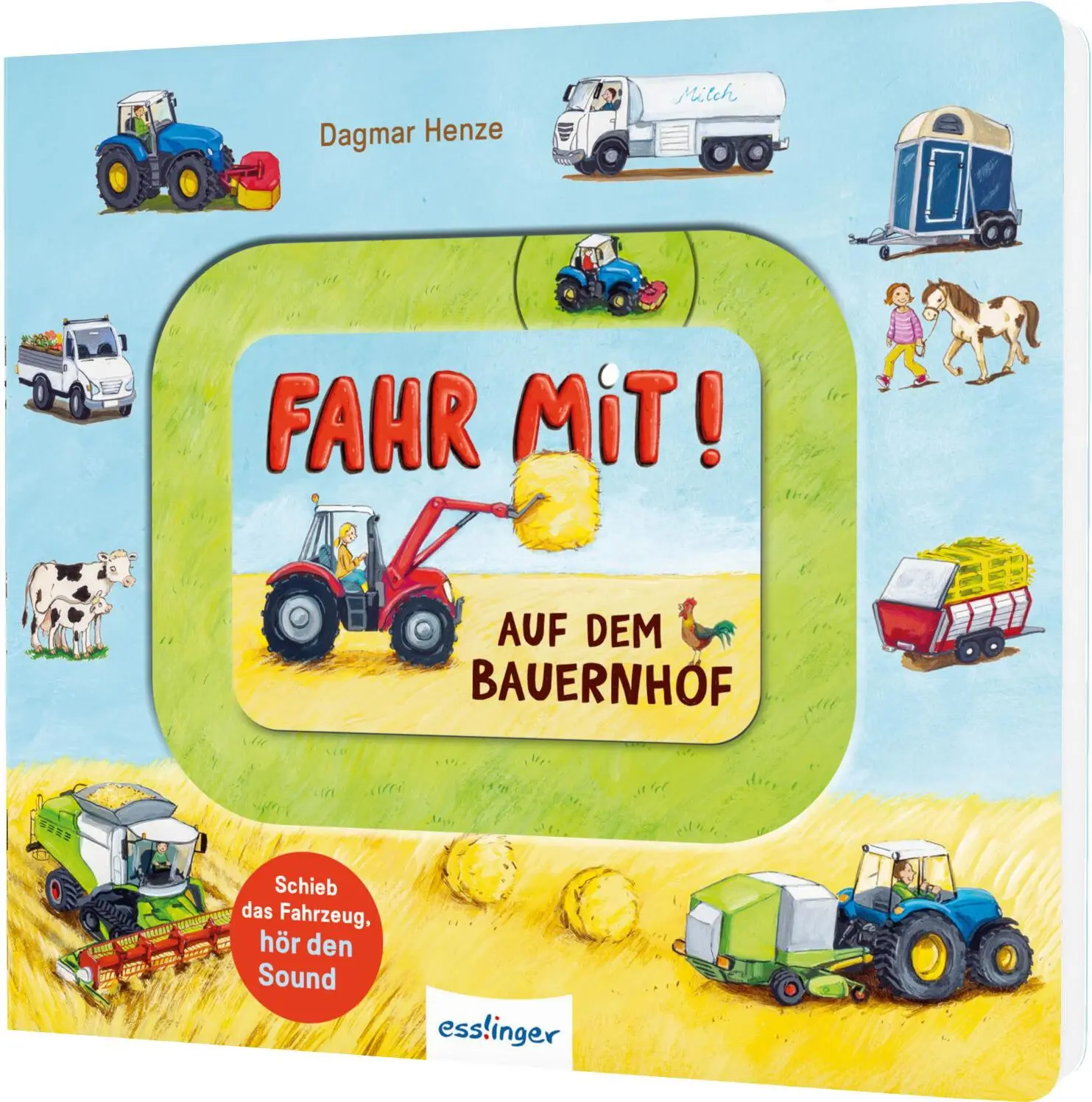 Cover: 9783480241798 | Meine Schiebebahn-Pappe (Soundbuch): Fahr mit auf dem Bauernhof | Klee