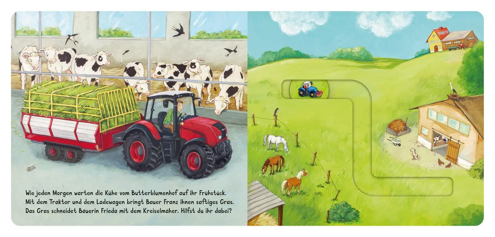 Bild: 9783480241798 | Meine Schiebebahn-Pappe (Soundbuch): Fahr mit auf dem Bauernhof | Klee