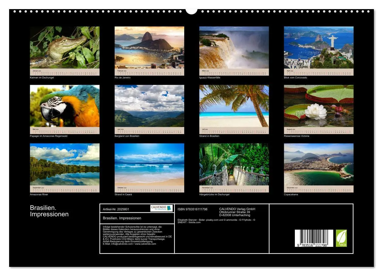 Bild: 9783516111798 | Brasilien. Impressionen (hochwertiger Premium Wandkalender 2026 DIN...