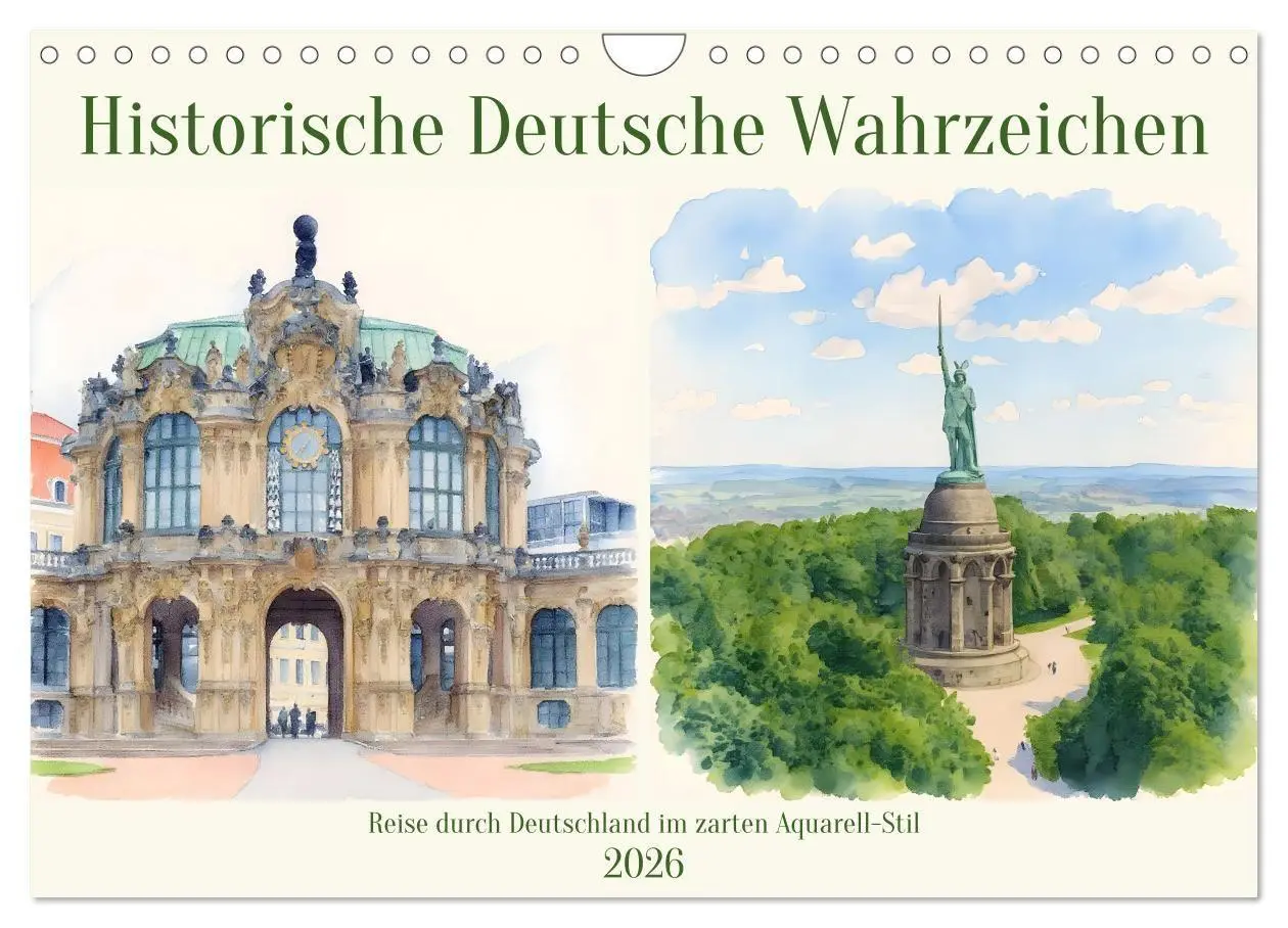Cover: 9783516731798 | Historische Deutsche Wahrzeichen (Wandkalender 2026 DIN A4 quer),...