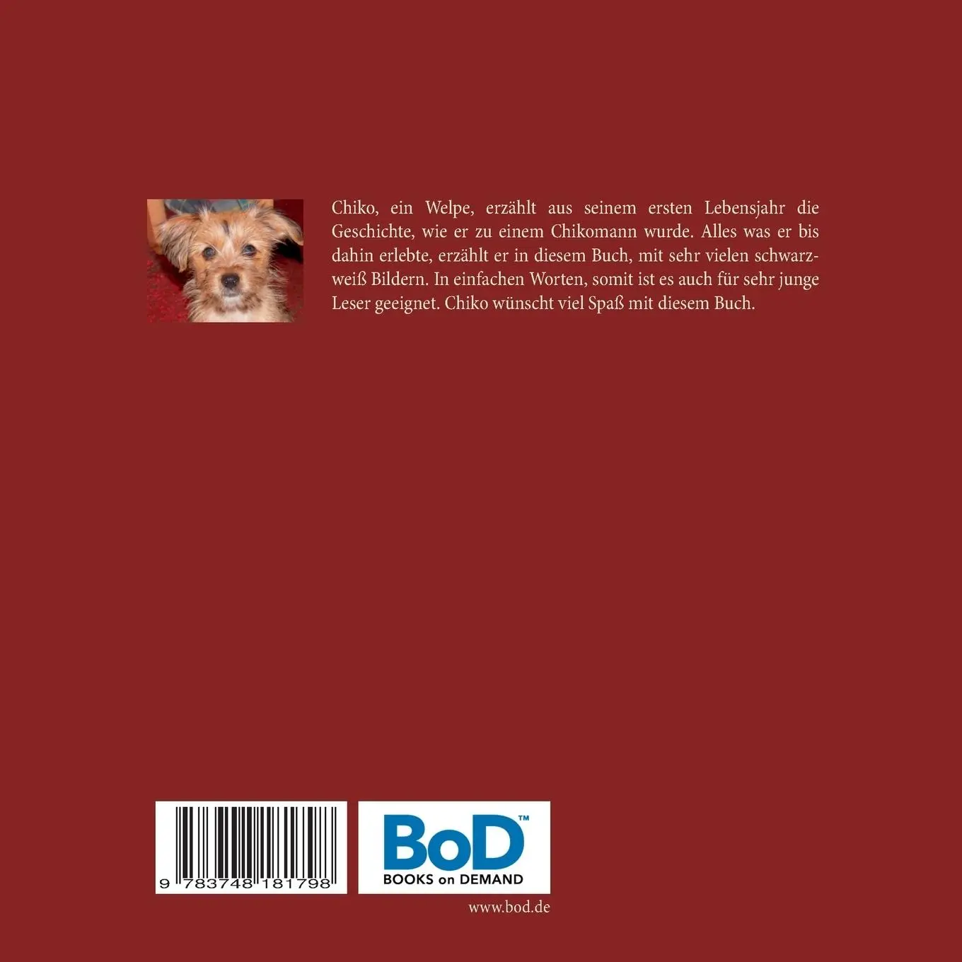 Rückseite: 9783748181798 | Chikomann | Das Tagebuch eines Welpen | Peter S. Fischer | Taschenbuch