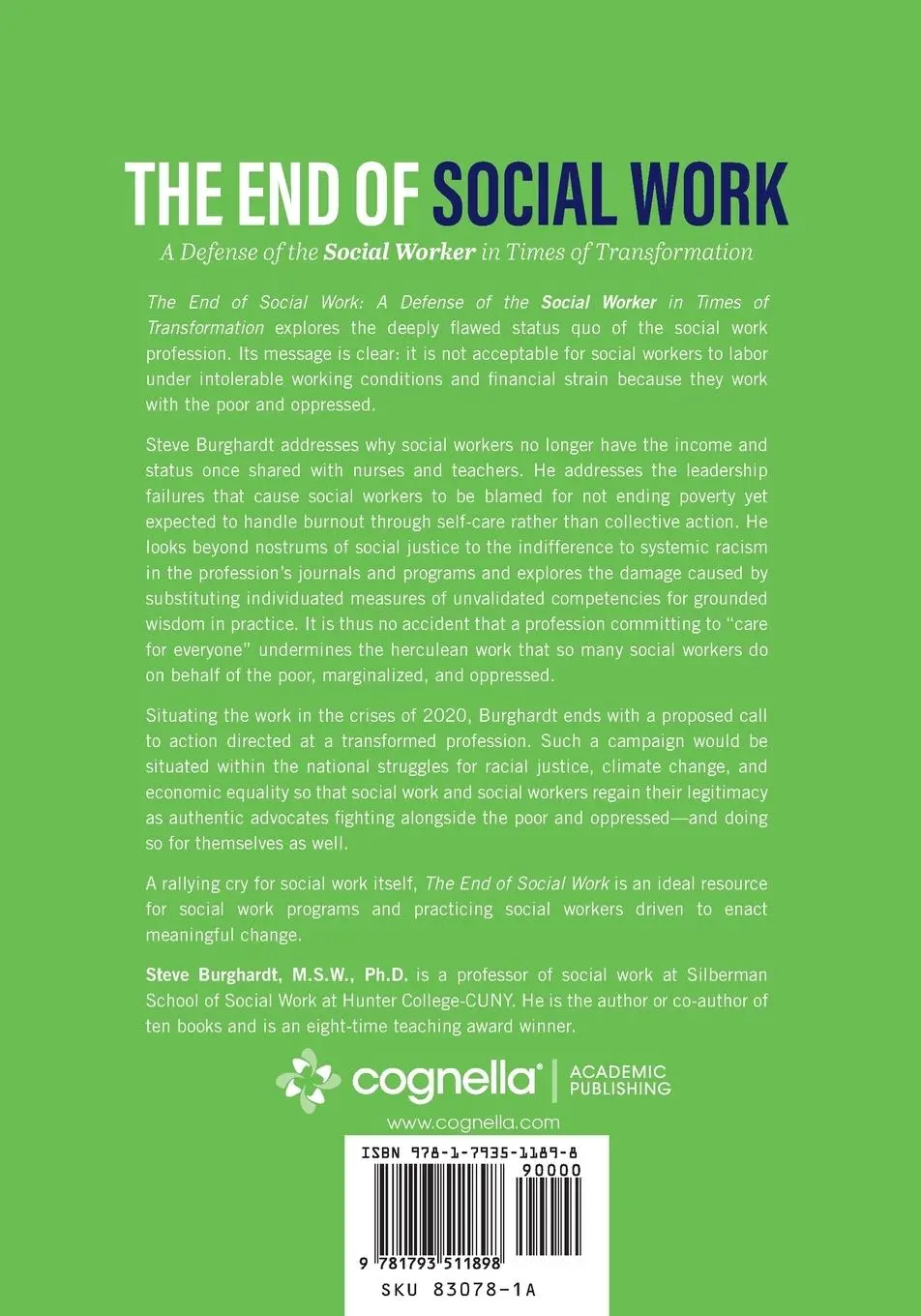 Rückseite: 9781793511898 | The End of Social Work | Steve Burghardt | Taschenbuch | Englisch