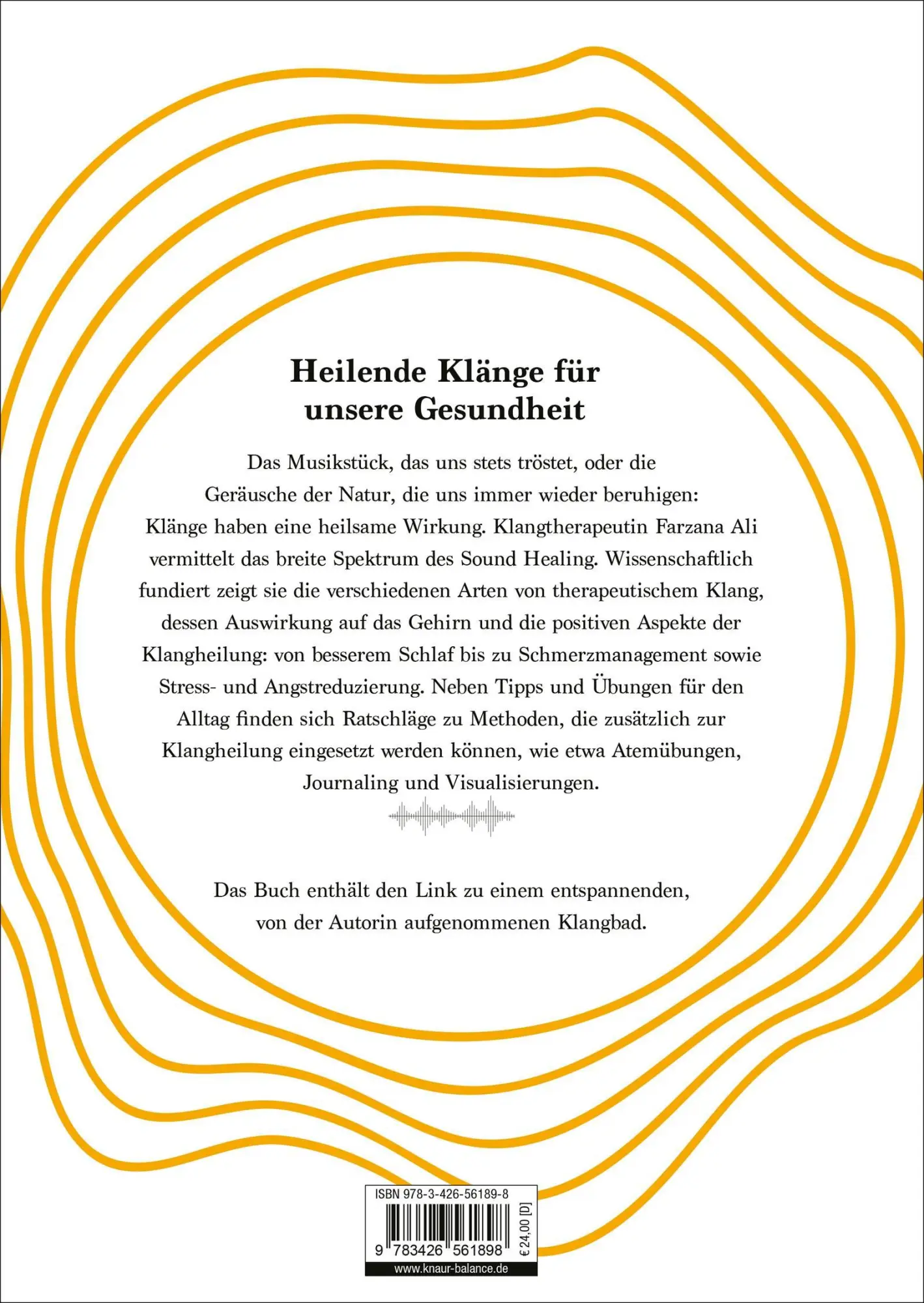 Rückseite: 9783426561898 | Sound Healing | Farzana Ali | Buch | 240 S. | Deutsch | 2025