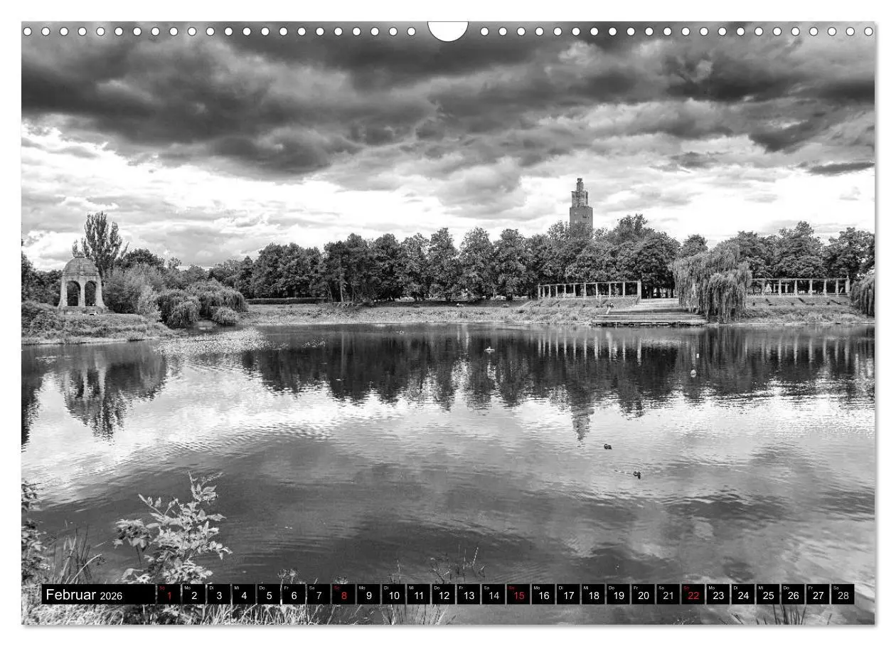 Bild: 9783516031898 | Magdeburg in Schwarz - Weiß (Wandkalender 2026 DIN A3 quer),...