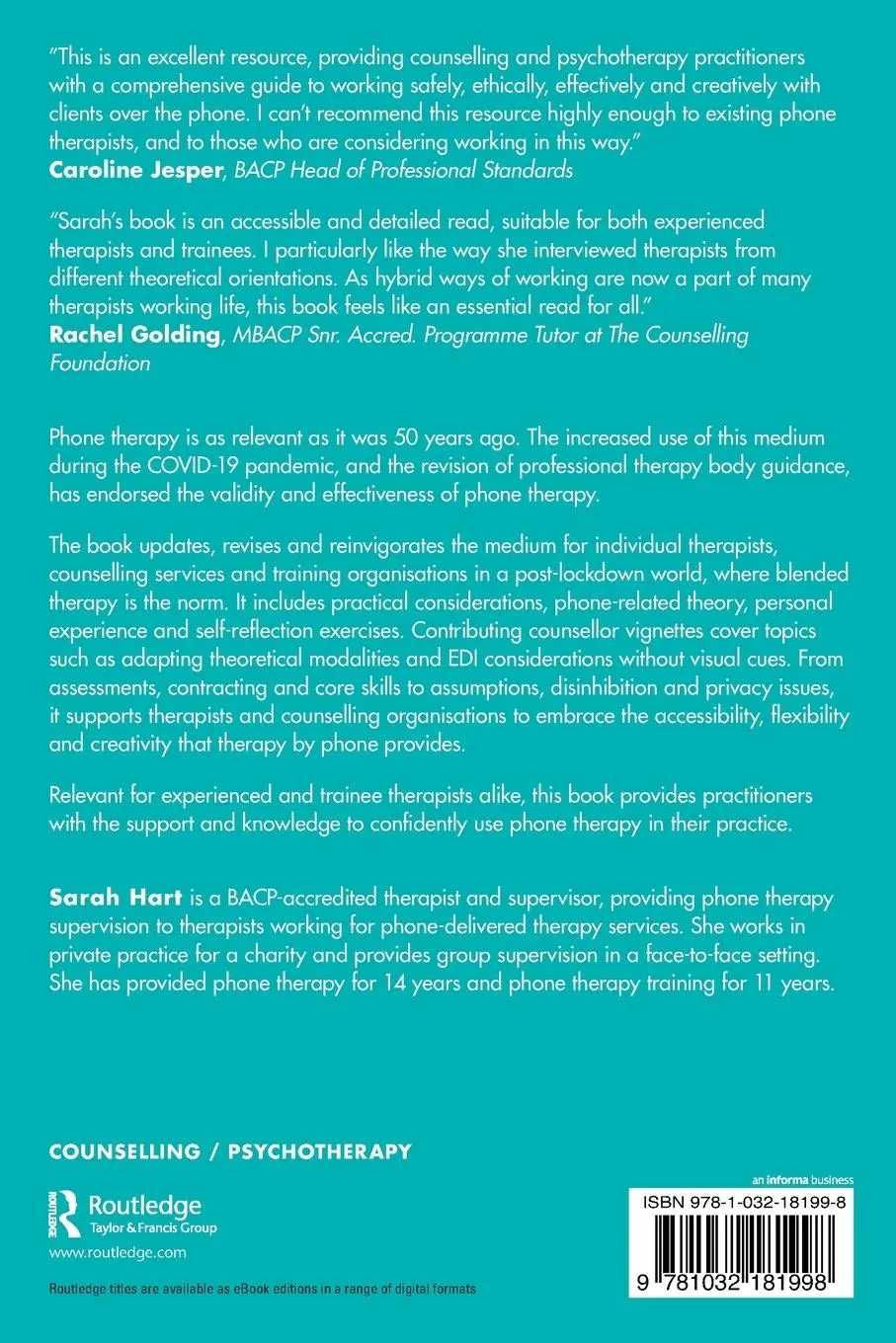 Rückseite: 9781032181998 | Phone Therapy | A Guide for Practitioners Working with Voice Alone