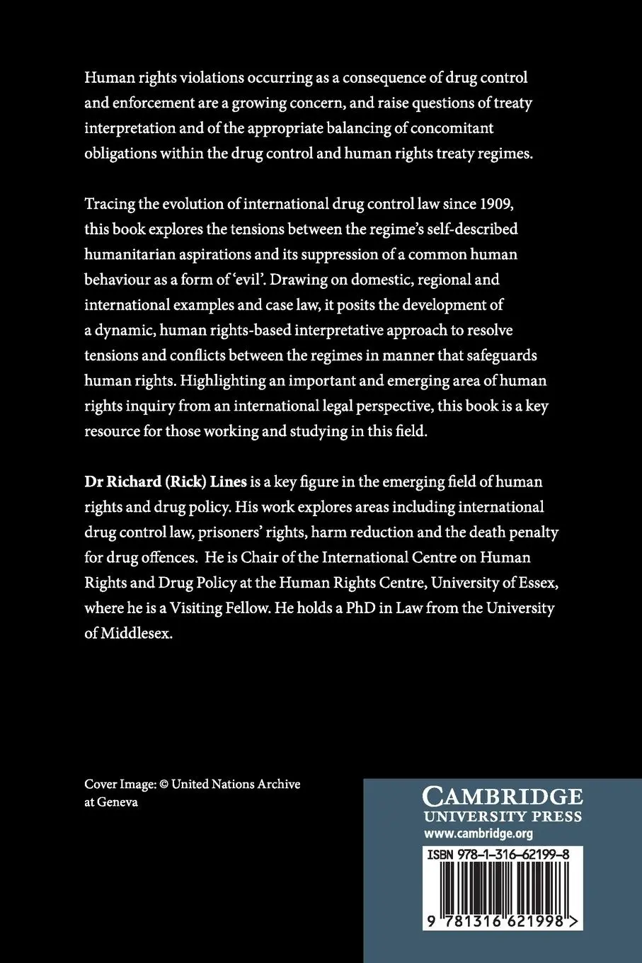 Rückseite: 9781316621998 | Drug Control and Human Rights in International Law | Richard Lines