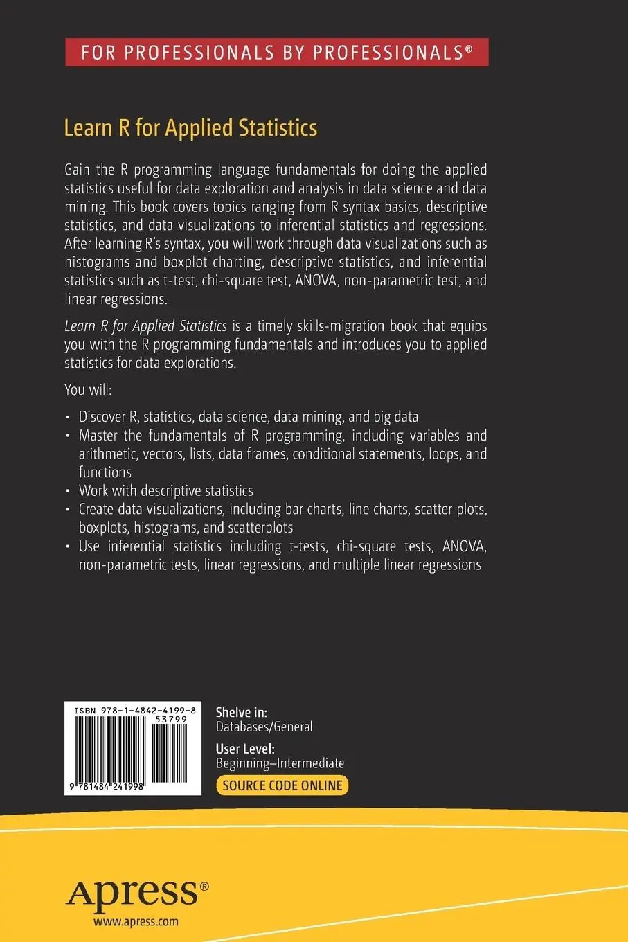 Rückseite: 9781484241998 | Learn R for Applied Statistics | Eric Goh Ming Hui | Taschenbuch | xv