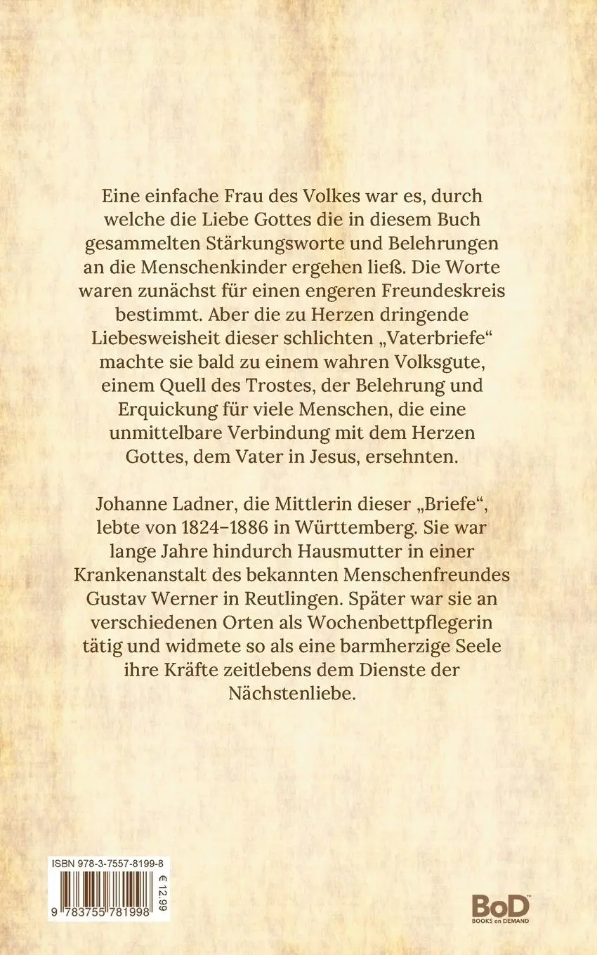 Rückseite: 9783755781998 | Vaterworte Bd. 2 | Worte der Ewigen Liebe | Johanne Ladner | Buch