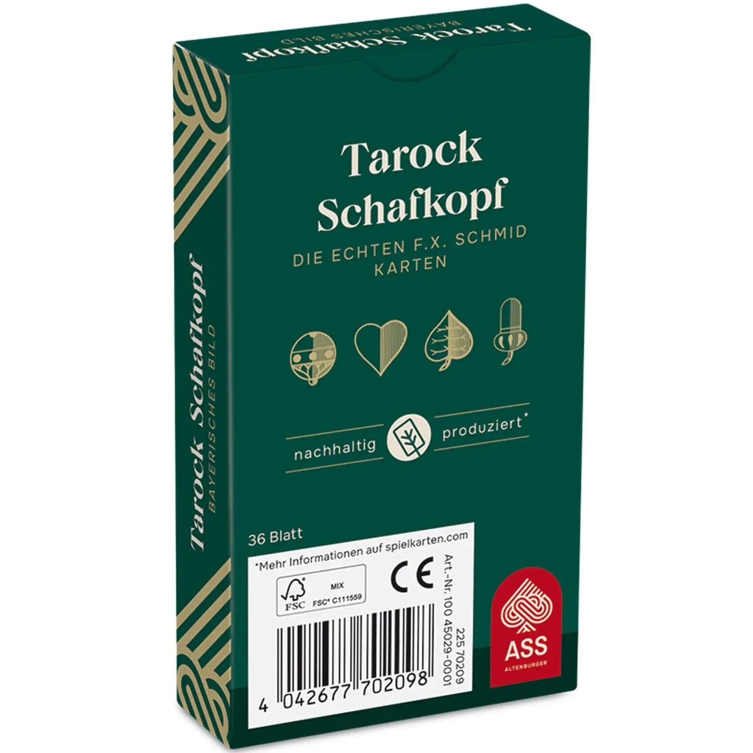 Rückseite: 4042677702098 | Schafkopf/Tarock, bayerisches Bild, in Faltschachtel | ASS Altenburger