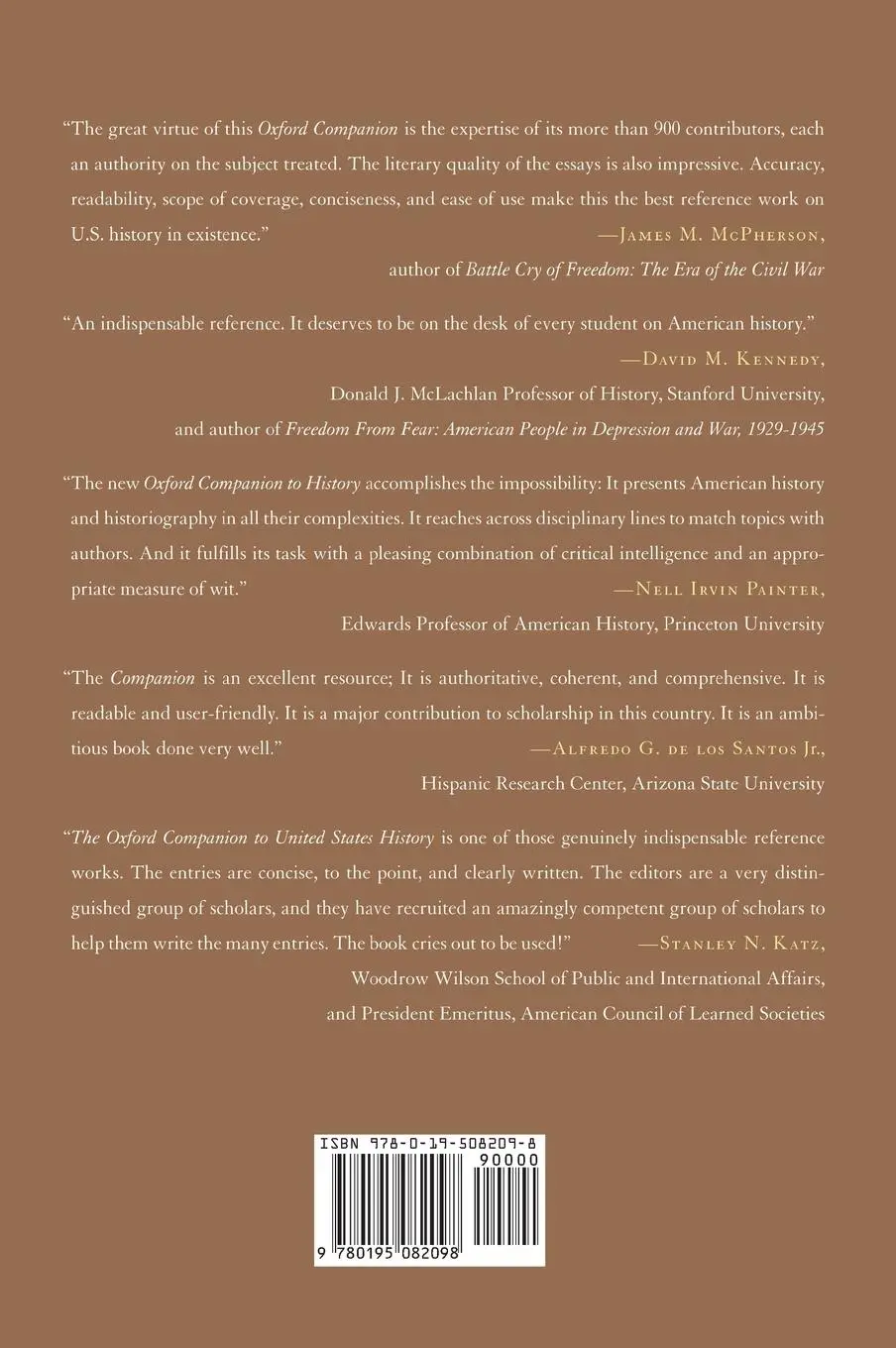 Rückseite: 9780195082098 | The Oxford Companion to United States History | Boyer | Buch | XLIV