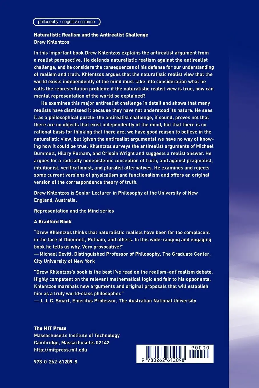 Rückseite: 9780262612098 | Naturalistic Realism and the Antirealist Challenge | Drew Khlentzos