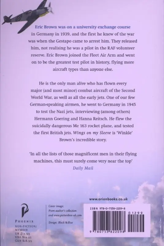 Rückseite: 9780753822098 | Wings on My Sleeve | The World's Greatest Test Pilot Tells His Story