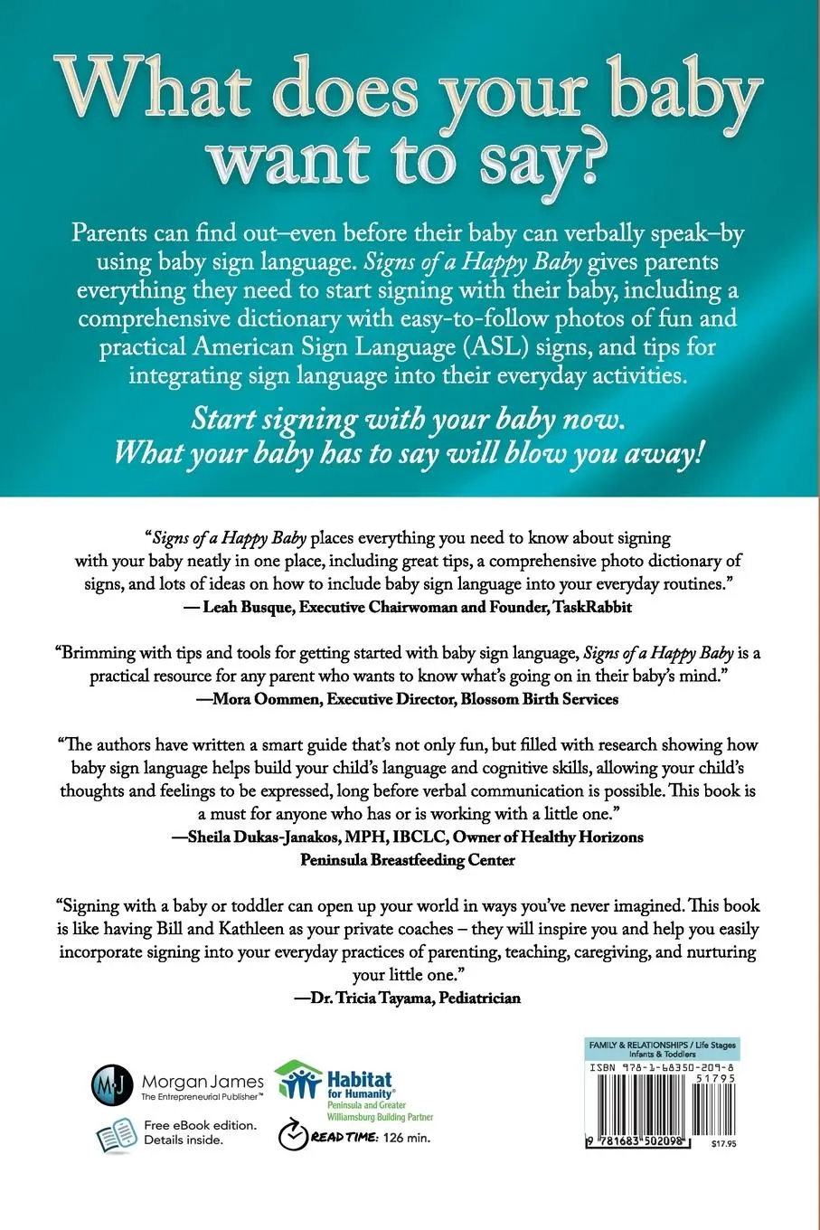 Rückseite: 9781683502098 | Signs of a Happy Baby | The Baby Sign Language Book | White (u. a.)
