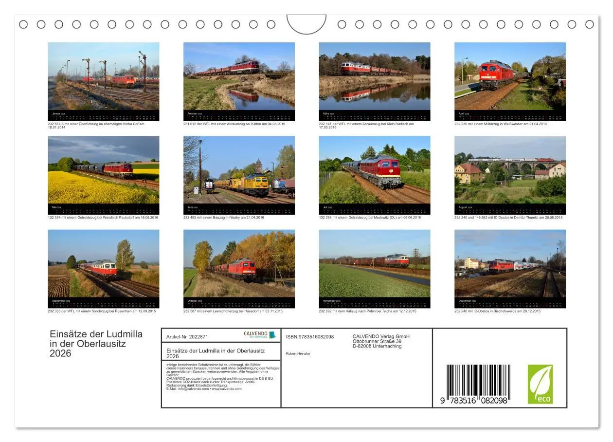 Bild: 9783516082098 | Einsätze der Ludmilla in der Oberlausitz 2026 (Wandkalender 2026...