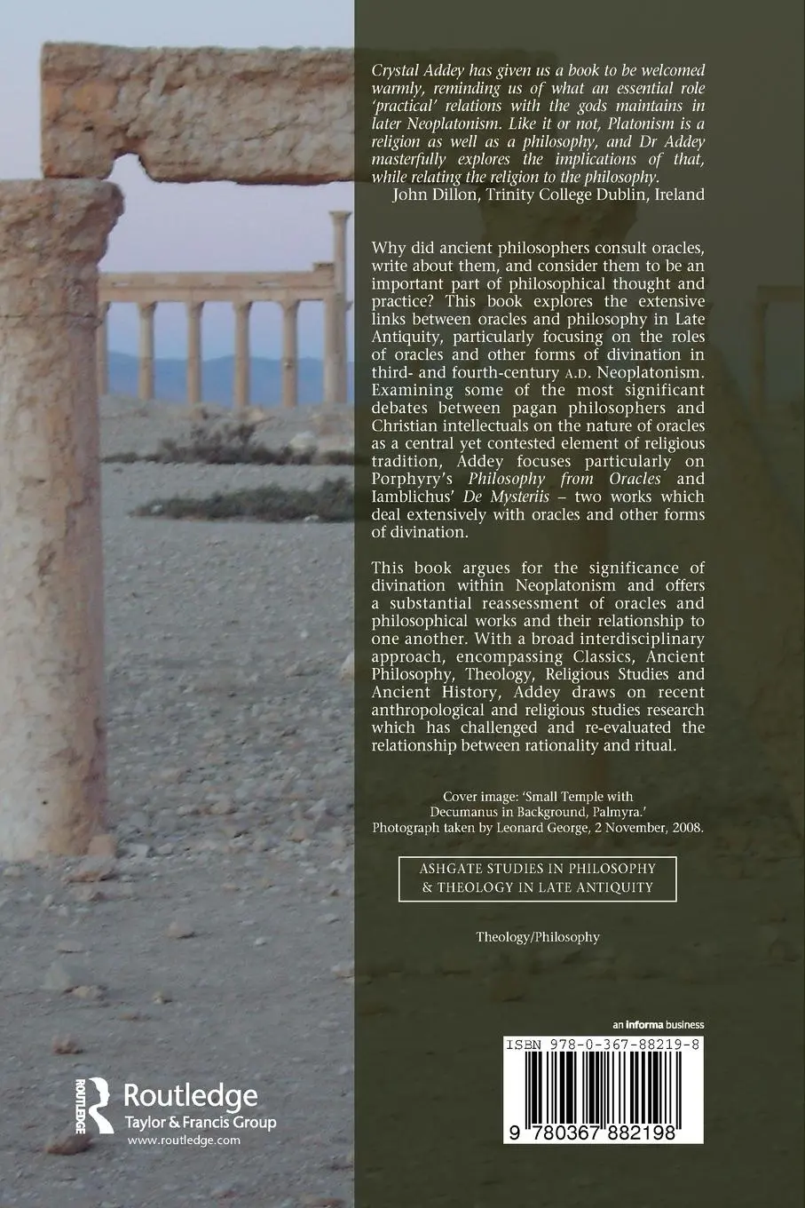 Rückseite: 9780367882198 | Divination and Theurgy in Neoplatonism | Oracles of the Gods | Addey