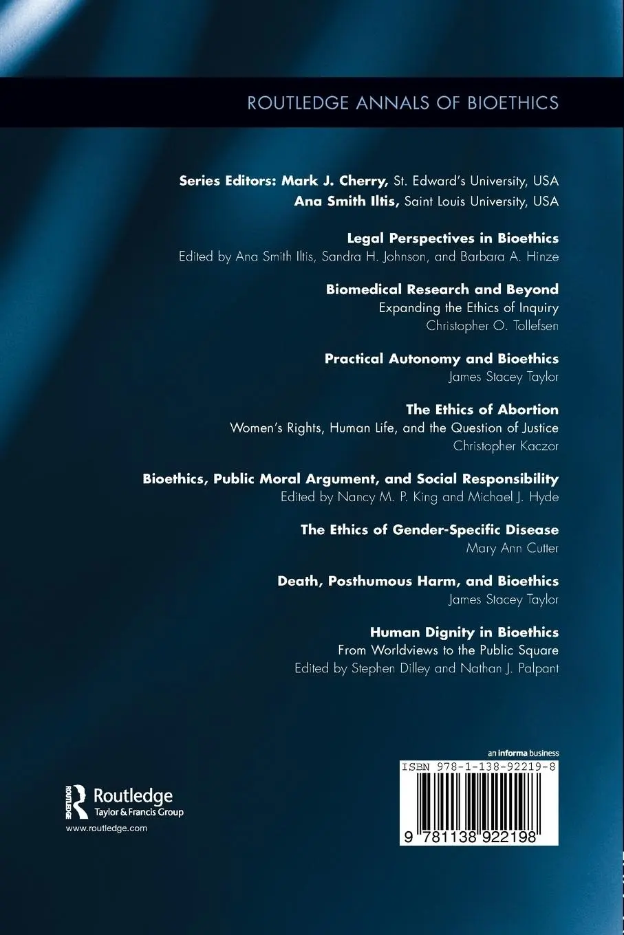 Rückseite: 9781138922198 | Human Dignity in Bioethics | From Worldviews to the Public Square