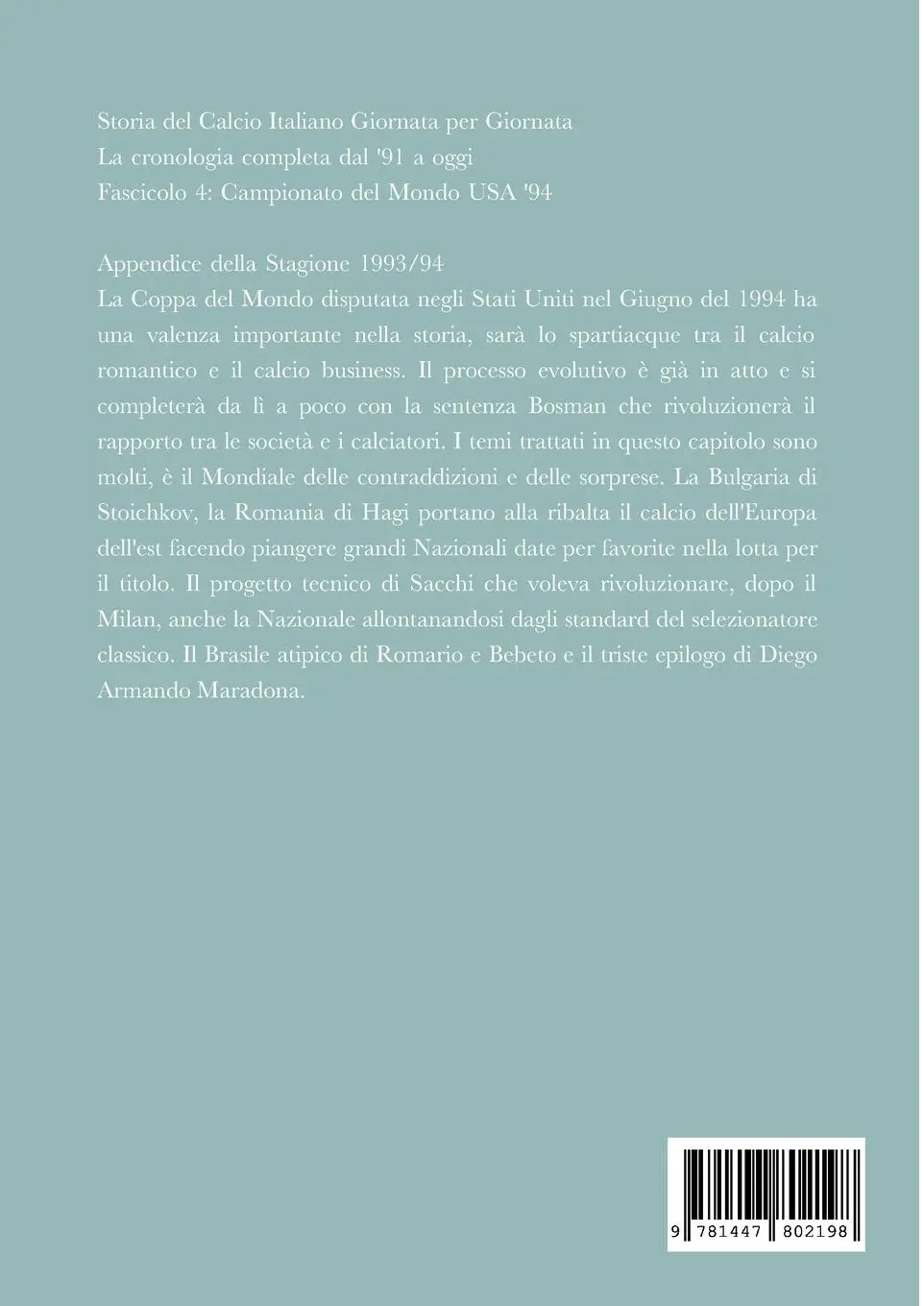 Rückseite: 9781447802198 | Storia del Calcio Italiano Giornata per Giornata | Calaciura | Buch