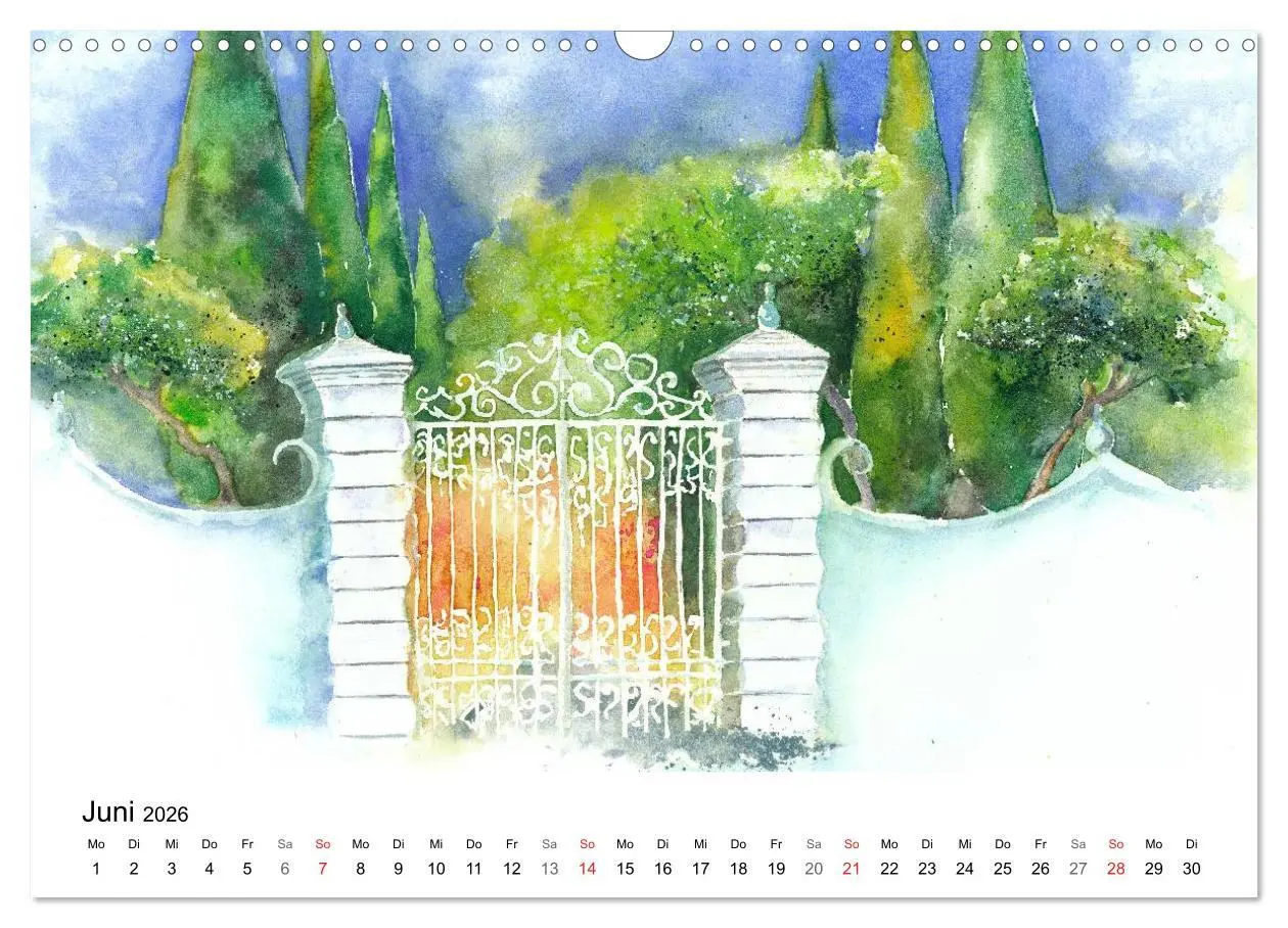 Bild: 9783516072198 | Toskana Aquarelle (Wandkalender 2026 DIN A3 quer), CALVENDO...