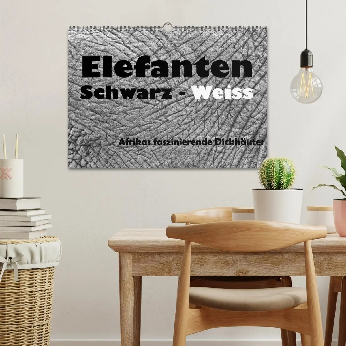Bild: 9783516142198 | Elefanten Schwarz - Weiss (Wandkalender 2026 DIN A3 quer), CALVENDO...