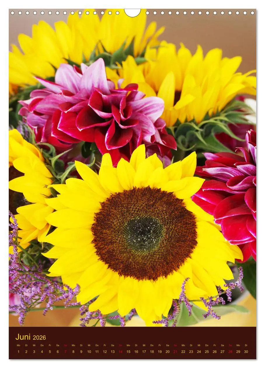 Bild: 9783516382198 | Sonnenblumen - Strahlende Blüten (Wandkalender 2026 DIN A3 hoch),...