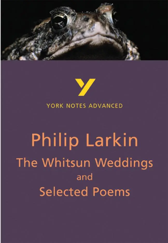 Cover: 9780582772298 | The Whitsun Weddings and Selected Poems (York Notes Advanced)...