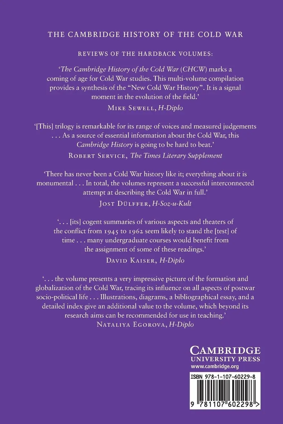 Rückseite: 9781107602298 | The Cambridge History of the Cold War | Melvyn P. Leffler (u. a.)