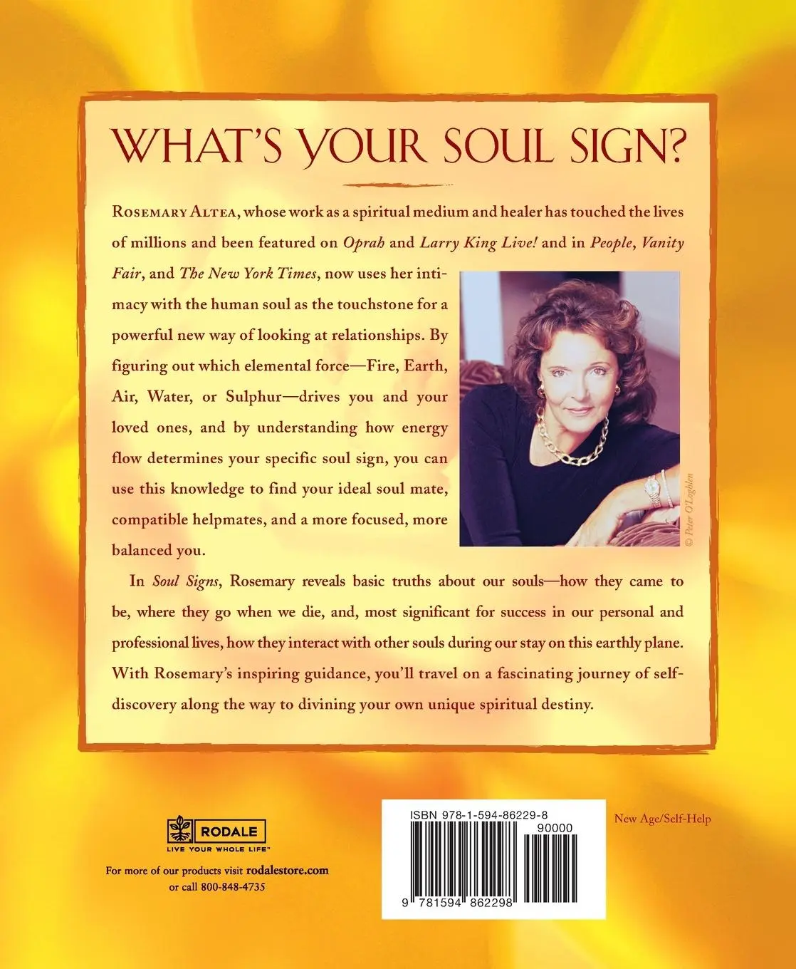 Rückseite: 9781594862298 | Soul Signs | An Elemental Guide to Your Spiritual Destiny | Altea