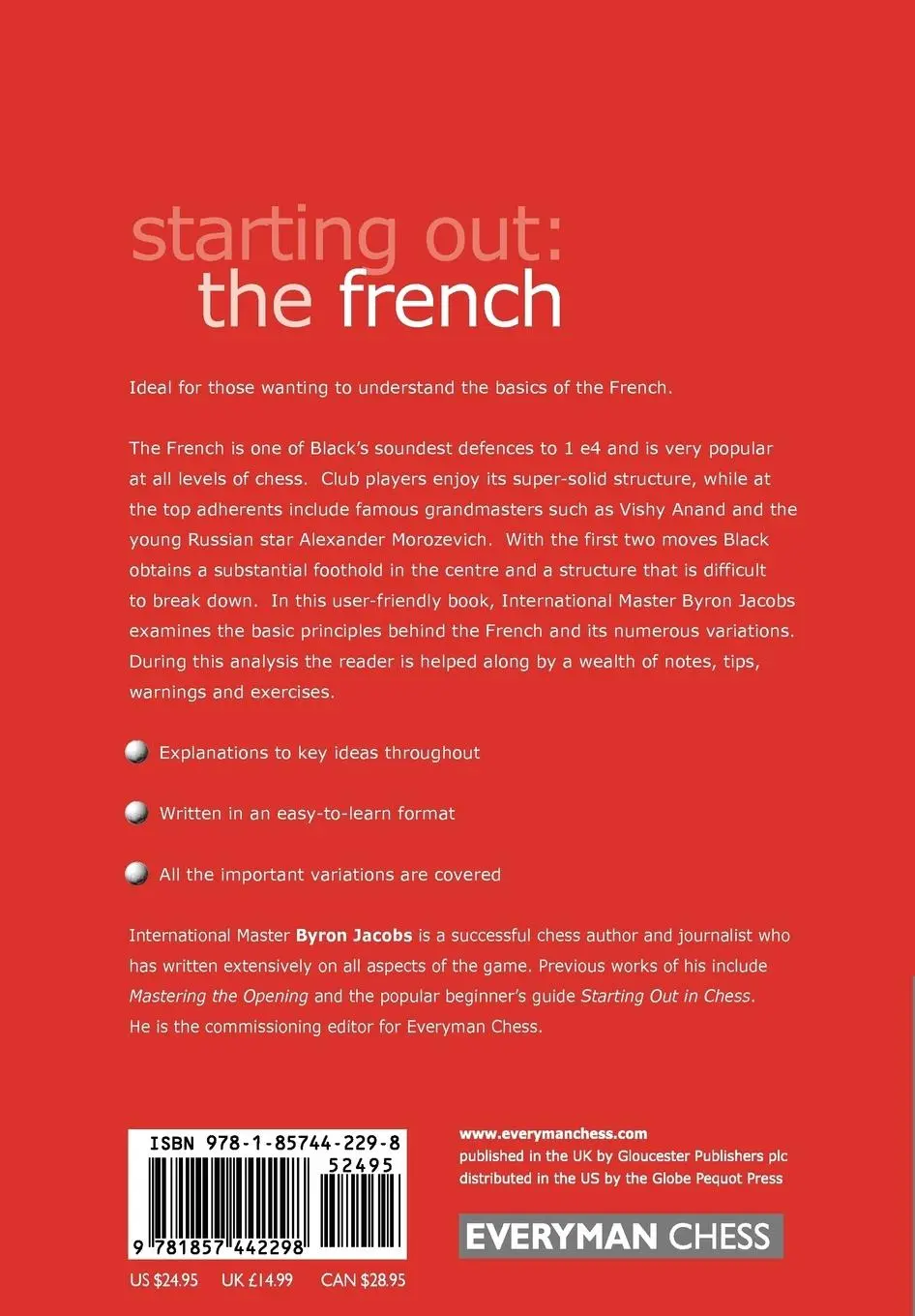 Rückseite: 9781857442298 | Starting Out | The French | Byron Jacobs | Taschenbuch | Englisch