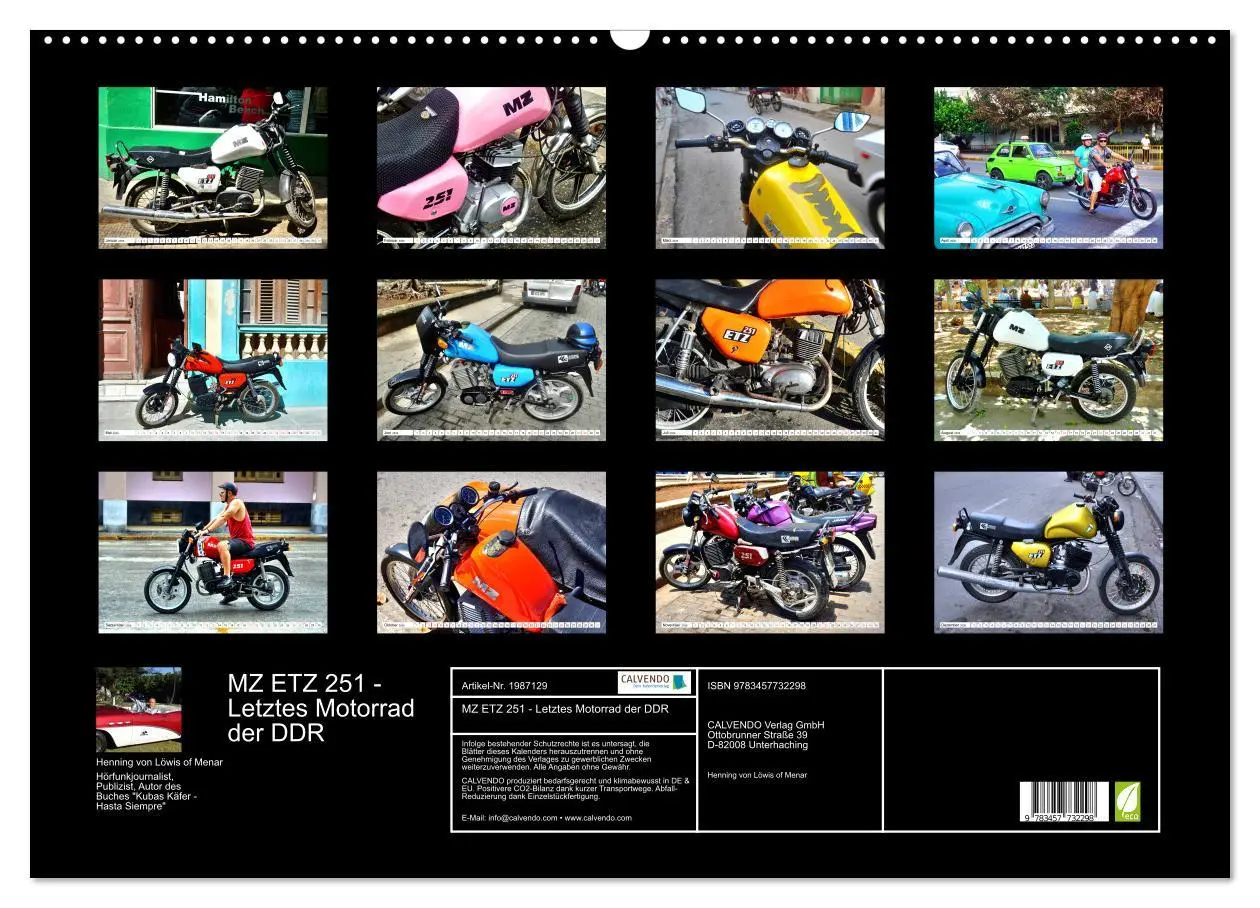 Bild: 9783457732298 | MZ ETZ 251 - Letztes Motorrad der DDR (Wandkalender 2026 DIN A2...