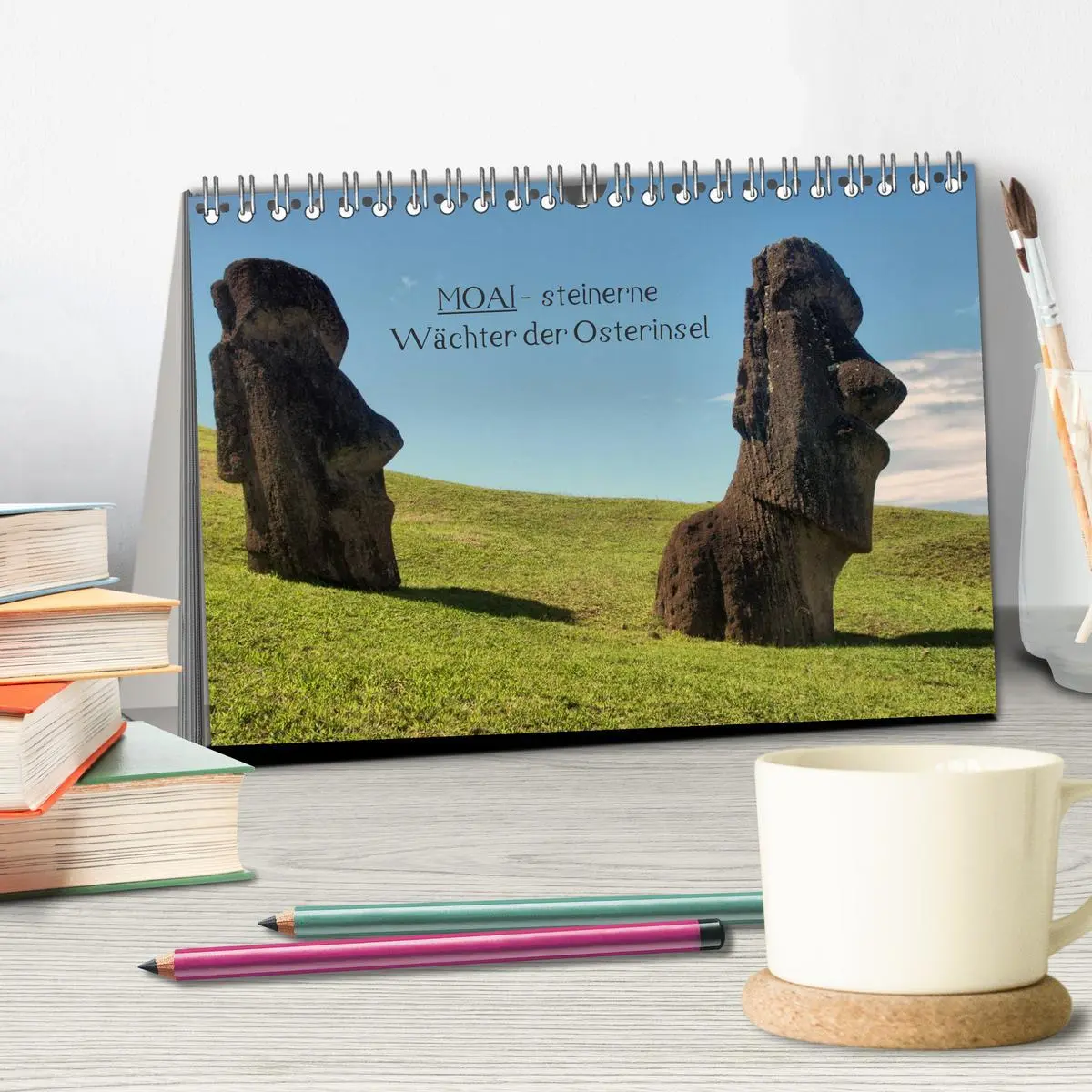 Bild: 9783516202298 | MOAI - steinerne Wächter der Osterinsel (Tischkalender 2026 DIN A5...