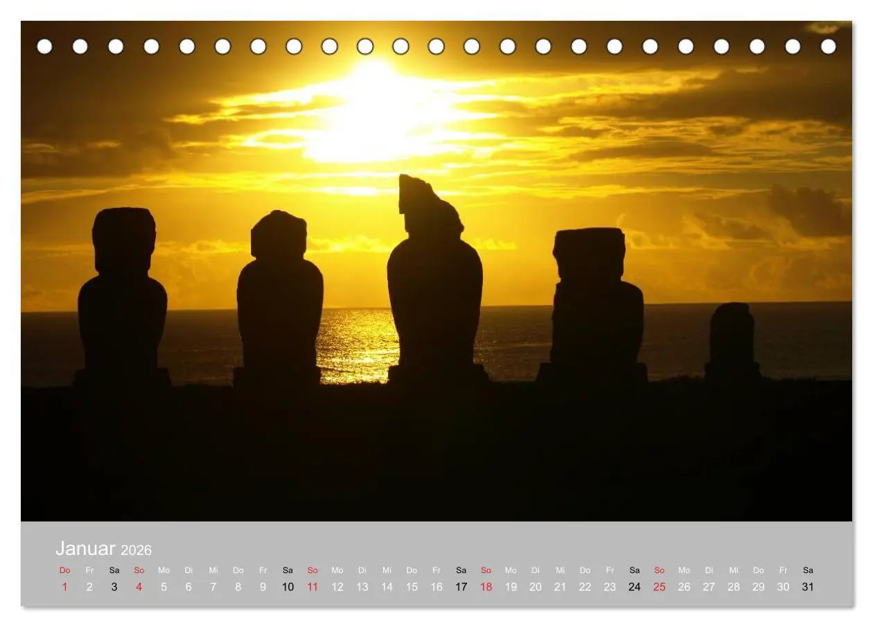 Bild: 9783516202298 | MOAI - steinerne Wächter der Osterinsel (Tischkalender 2026 DIN A5...