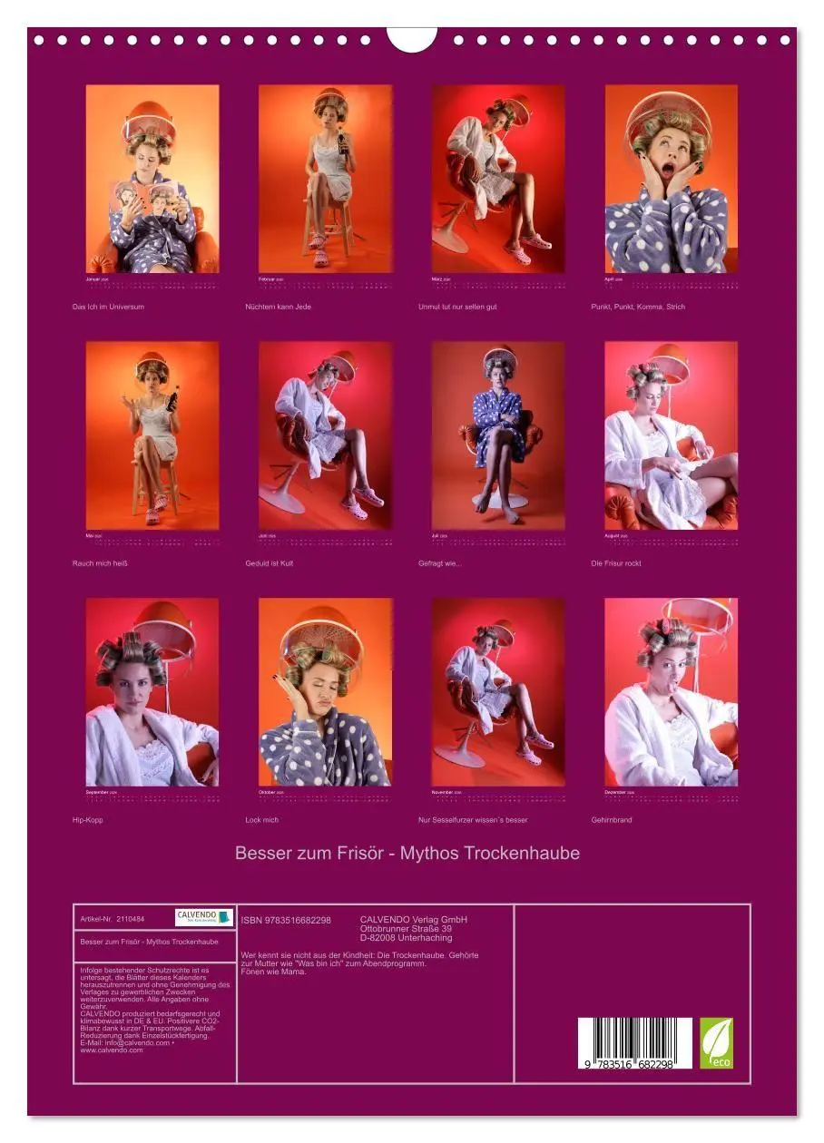 Bild: 9783516682298 | Besser zum Frisör - Mythos Trockenhaube (Wandkalender 2026 DIN A3...