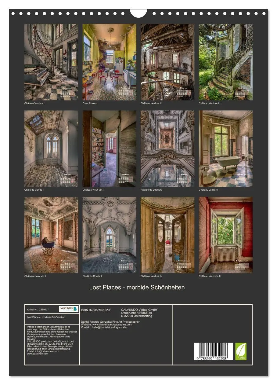 Bild: 9783569462298 | Lost Places - morbide Schönheiten (Wandkalender 2027 DIN A3 hoch),...