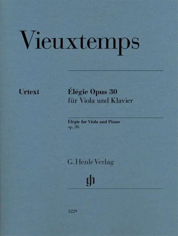 Cover: 9790201812298 | Élégie op. 30 für Viola und Klavier | Henry Vieuxtemps | Taschenbuch