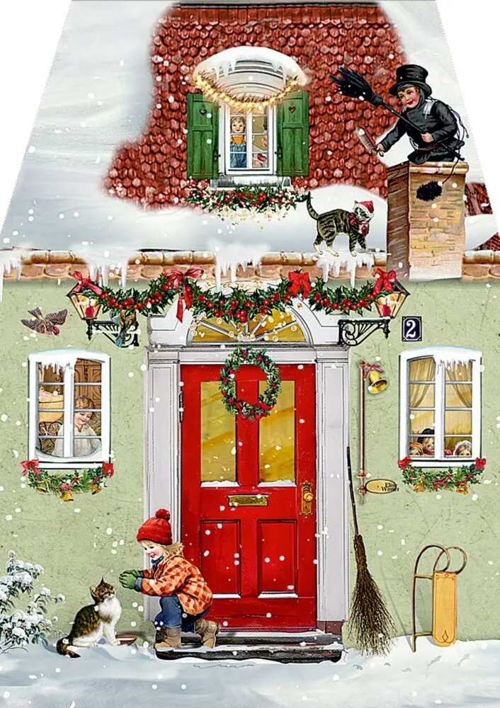 Bild: 4050003972398 | Miniatur-Adventskalender - Weihnachtshäuschen | Barbara Behr | 4 S.
