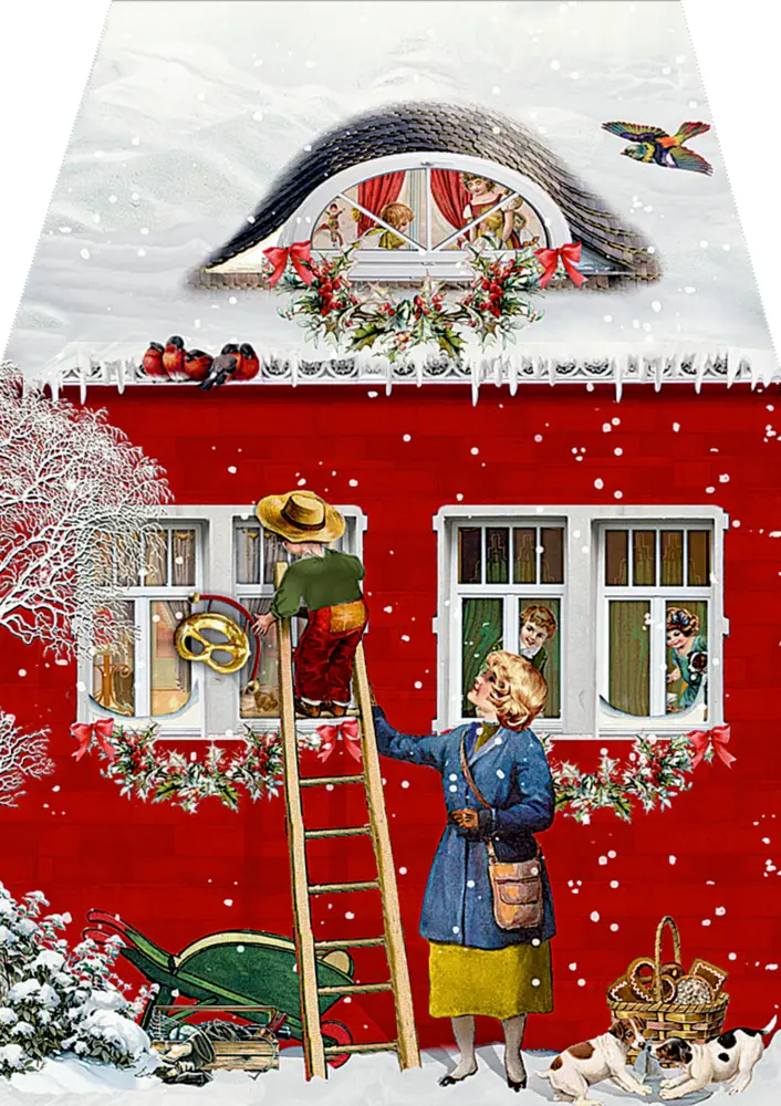 Bild: 4050003972398 | Miniatur-Adventskalender - Weihnachtshäuschen | Barbara Behr | 4 S.