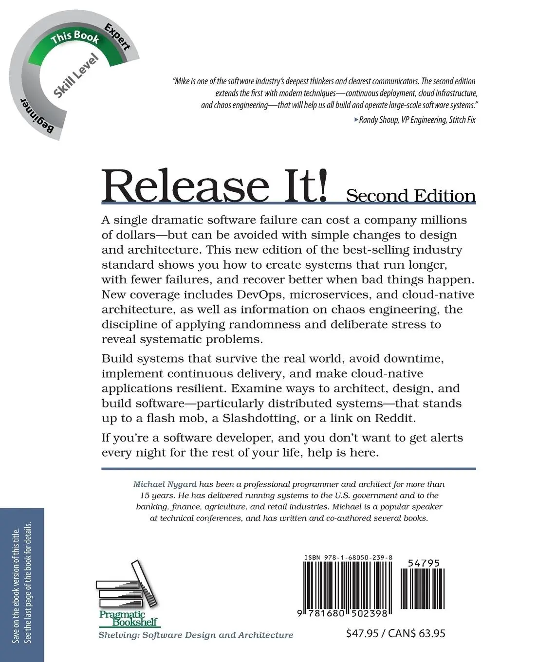 Rückseite: 9781680502398 | Release It! | Design and Deploy Production-Ready Software | Nygard