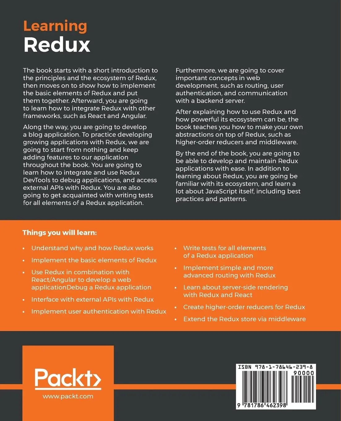 Rückseite: 9781786462398 | Learning Redux | Daniel Bugl | Taschenbuch | Englisch | 2017