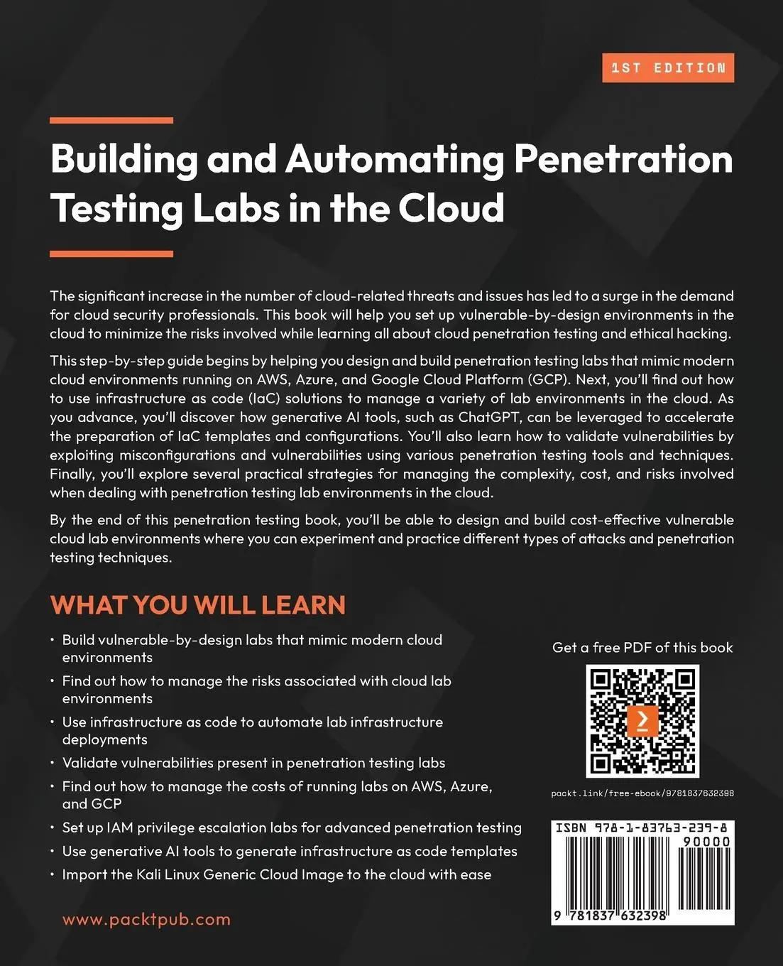 Rückseite: 9781837632398 | Building and Automating Penetration Testing Labs in the Cloud | Lat