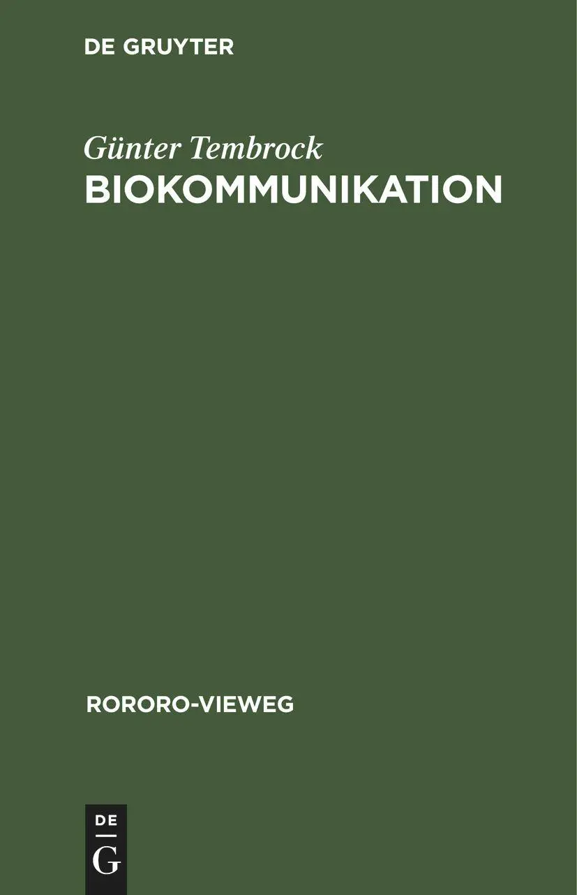 Cover: 9783112582398 | Biokommunikation | Informationsübertragung im biologischen Bereich