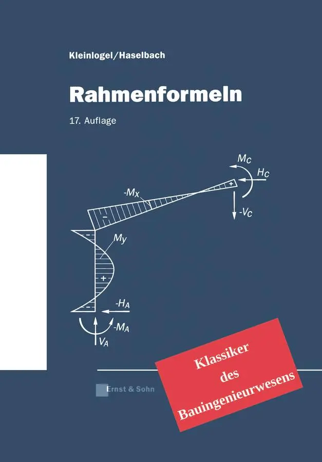 Cover: 9783433032398 | Rahmenformeln | Klassiker des Bauingenieurwesens | Kleinlogel (u. a.) Cover: 9783433032398 | Rahmenformeln | Klassiker des Bauingenieurwesens | Kleinlogel (u. a.)