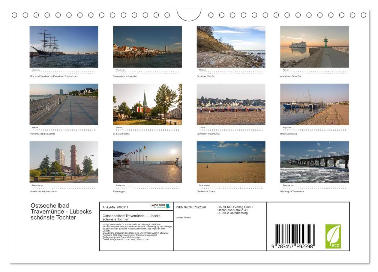 Bild: 9783457892398 | Ostseeheilbad Travemünde - Lübecks schönste Tochter (Wandkalender...