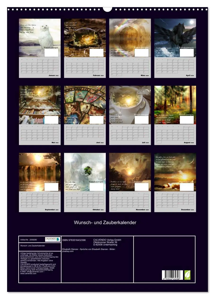Bild: 9783516432398 | Wunsch- und Zauberkalender (Wandkalender 2026 DIN A2 hoch),...