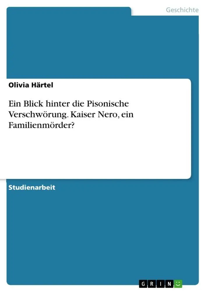 Cover: 9783389022498 | Ein Blick hinter die Pisonische Verschwörung. Kaiser Nero, ein...